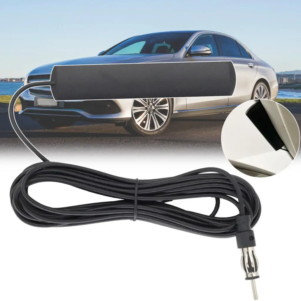 Car-Radio-AM-FM-Antenna-Universal-Auto-5M-Length-Signal-Amp-Amplifier ...