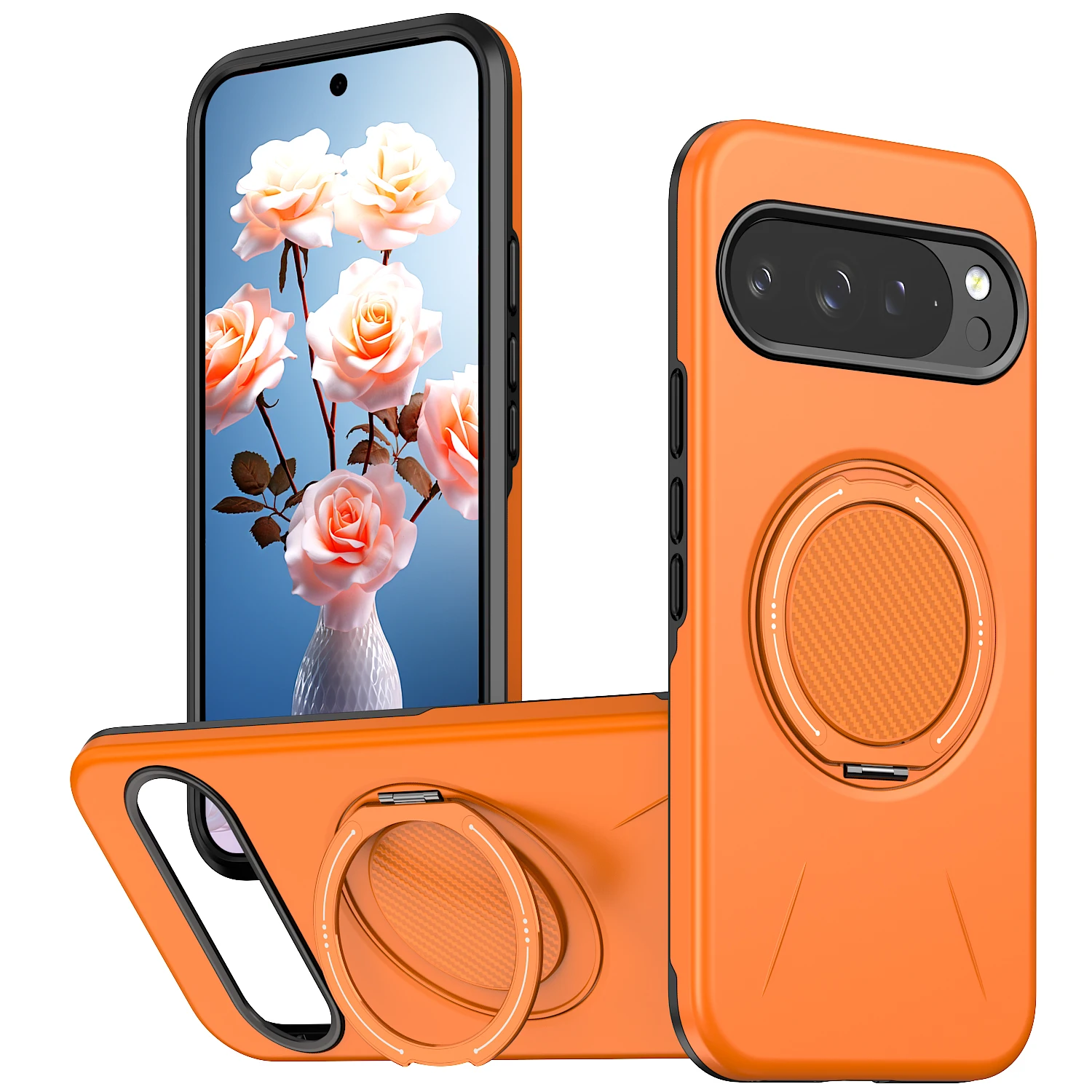 Magnetic Rotating Phone Case with Shockproof Stand Holder