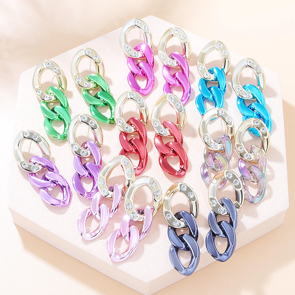 

Fashion Transparent Acrylic Earrings Set For Women Bohemian Colorful Drop Earrings Set 2022 Trend Brincos Female Jewelry