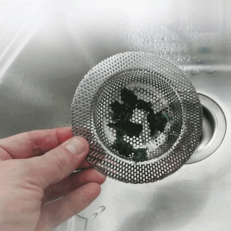 7cm/9cm/11cm Kitchen Sink Strainer Drain Hole Filter Trap Water Sink Strainer Stainless Steel Bath Drain Waste Screen 1Pcs