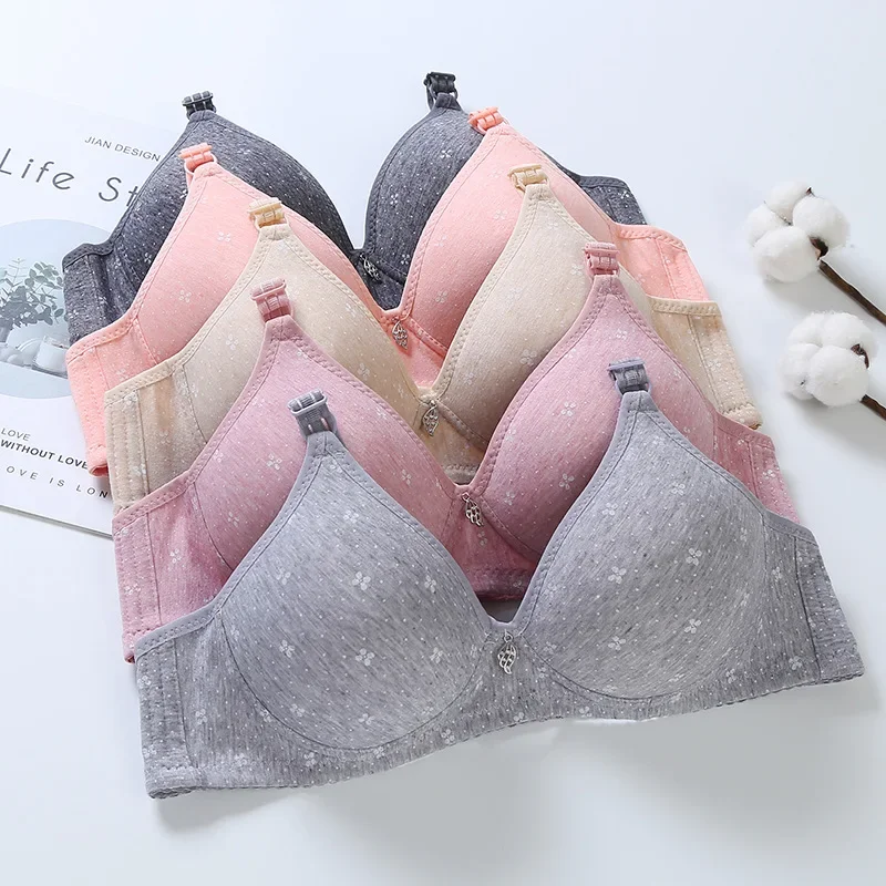 

Bralette Soft Cotton Bras for Women Young Girls Students Sexy Bralette Tops Wire Free Lingerie Push Up Ropa Interior Femenina