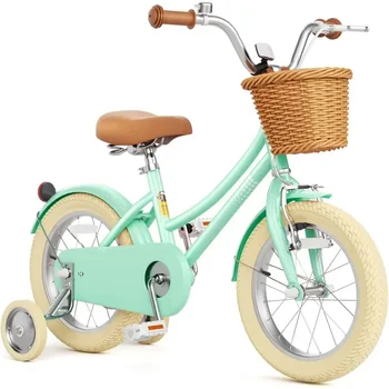 Children's Training Wheels Bike, 12-20 Inch, Adjustable Seat & Handlebar for Ages 2-12