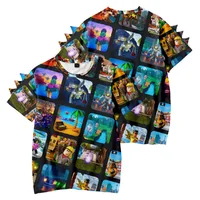 3D New Summer Game ROBLOX Printed Children's Clothing Cute Dinosaur Comfortable Casual Sports Short-sleeved T-shirt 2