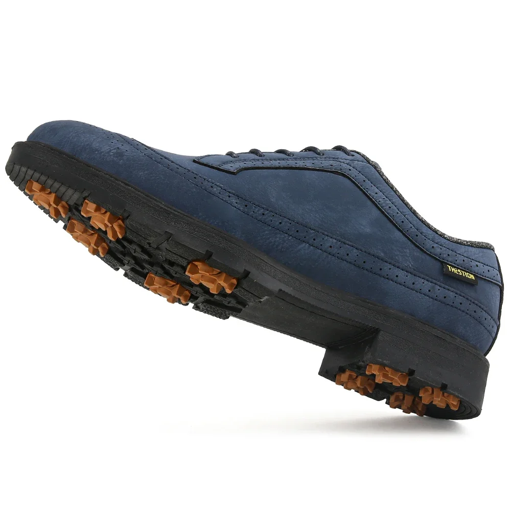Men Professional Golfer Shoes Retro Classic Brogue Style Spikes