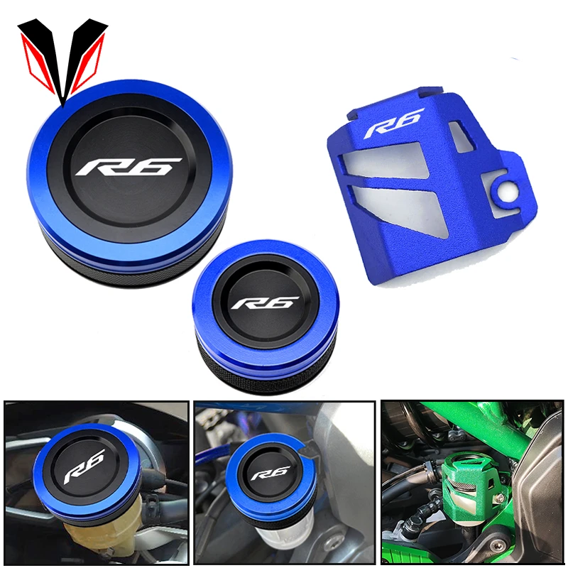AOEO Sturzpads / Crash Slider Für Yamaha YZF-R6 (2017–2020) – Aus Carbon & Aluminium, Blau, Schutz Bei Stürzen