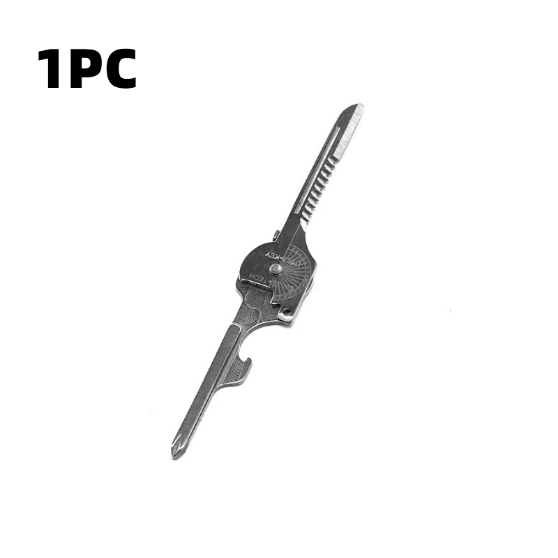 Portable Pocket Keychain Multitool - Keys Shape Ring Opener & Escape Tool