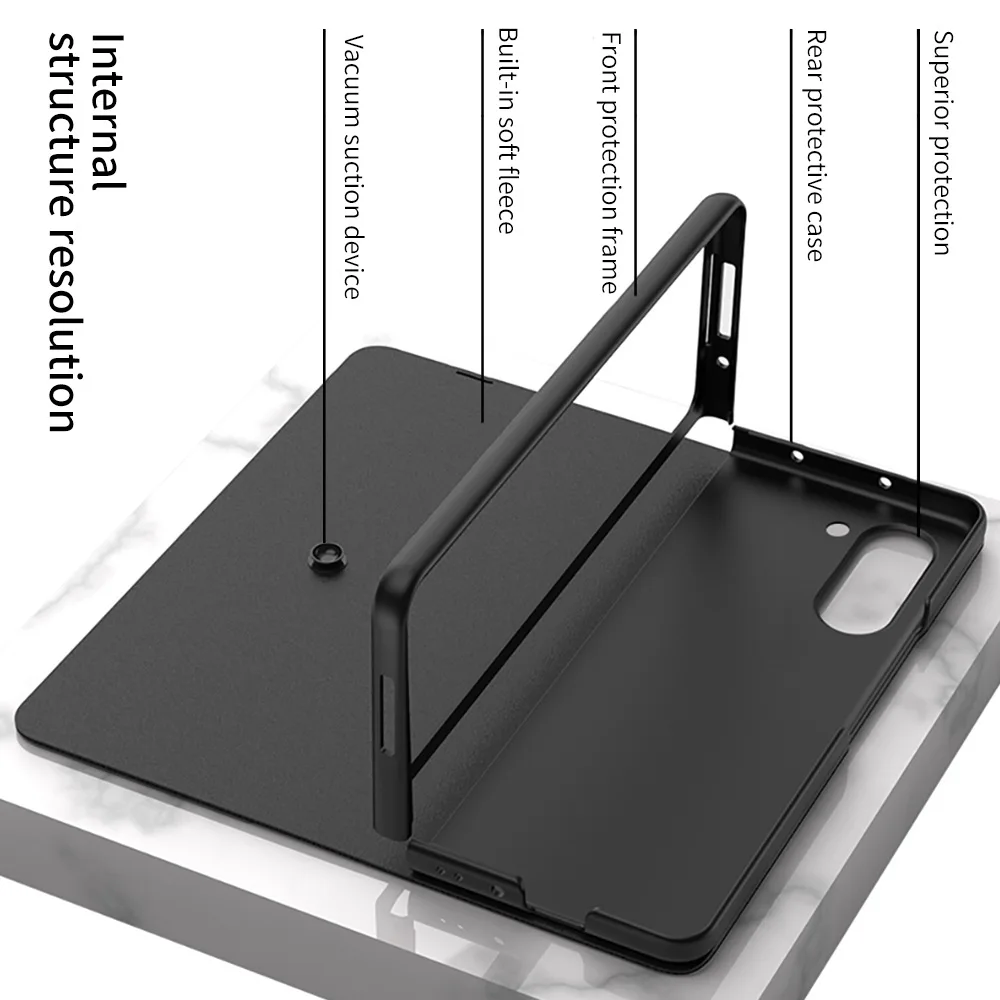 Designer Marble Phone Case for Samsung Galaxy Z Fold 4 5 Case Luxury Magnetic Chockproof Shell for Samsung Z Fold4 Fold 5 Case