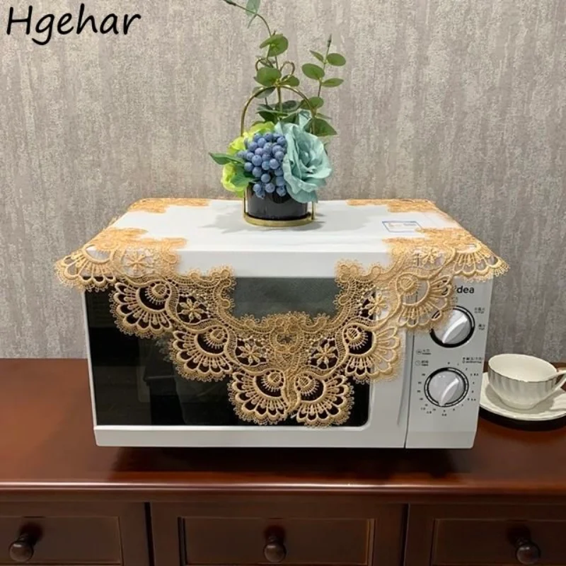 Universal Dust Proof Covers for Water Dispenser Micro-wave Oven Refrigerator Breathable Oil-proof Lace Cover Kousehold Kitchen