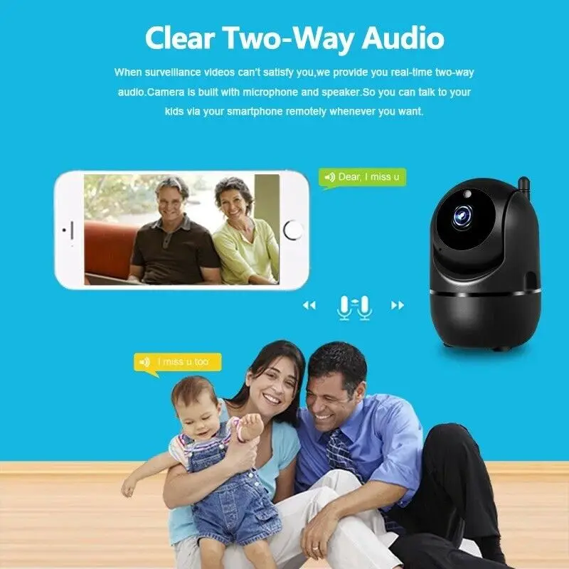 1080P Wireless IP Camera Wifi 360 CCTV Camera Mini Pet Video Surveillance Wifi Baby Monitor 2MP Smart Home For Security Camera Wireless Baby Monitor Video Baby Monitor