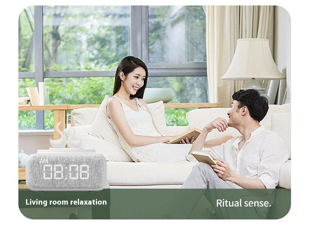 Altavoz inalámbrico Bluetooth 5,0, teléfono móvil multifuncional, carga inalámbrica, luz nocturna de cisne creativa, reproductor de Audio Bluetooth