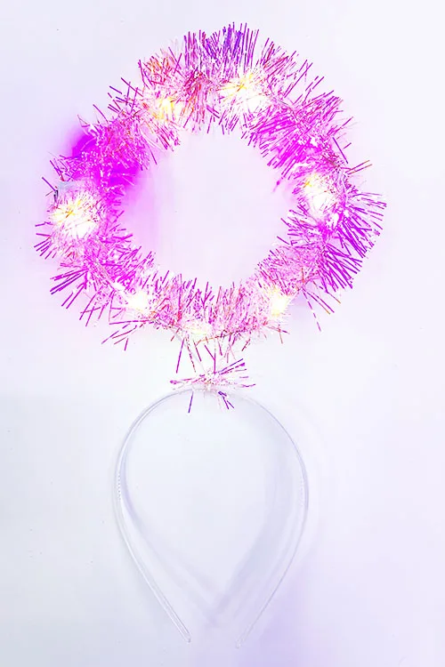 

Party Led Luminous Light up 3-Function Angel Hare Crown Pink Color