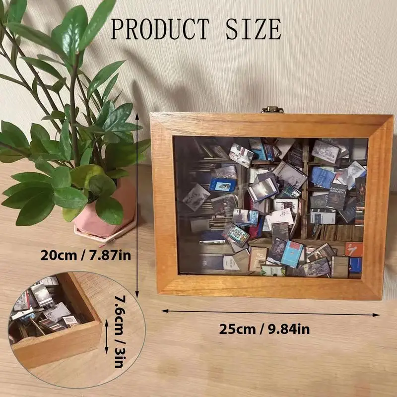 Creatief Cadeau Voor Boekenliefhebbers Mini Boekenplankje - Schud Je Stress Weg! Handgemaakt Miniatuur Boekenplank Decoratie - Uniek Cadeau Voor Boekfans Creatieve Bureau Decor