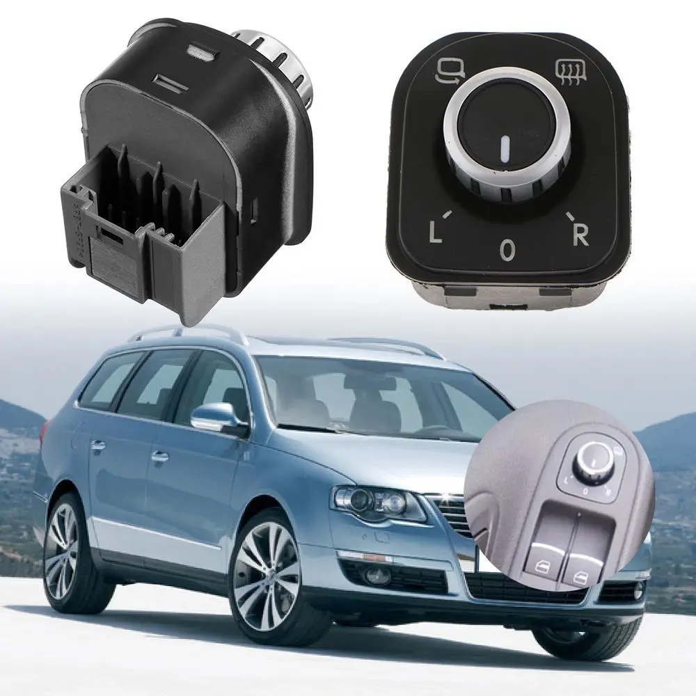 

for Jetta MK5 for Golf MK5 MK6 For VW Car Side Mirror Knob Switch 5ND959565B Rearview Adjustment Button Heating Control