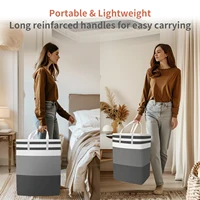 Large Collapsible Laundry Basket 75L Freestanding Clothes Hamper with Easy Carry Handles for Laundry, Bedroom, Dorm, Towels, Toy 6