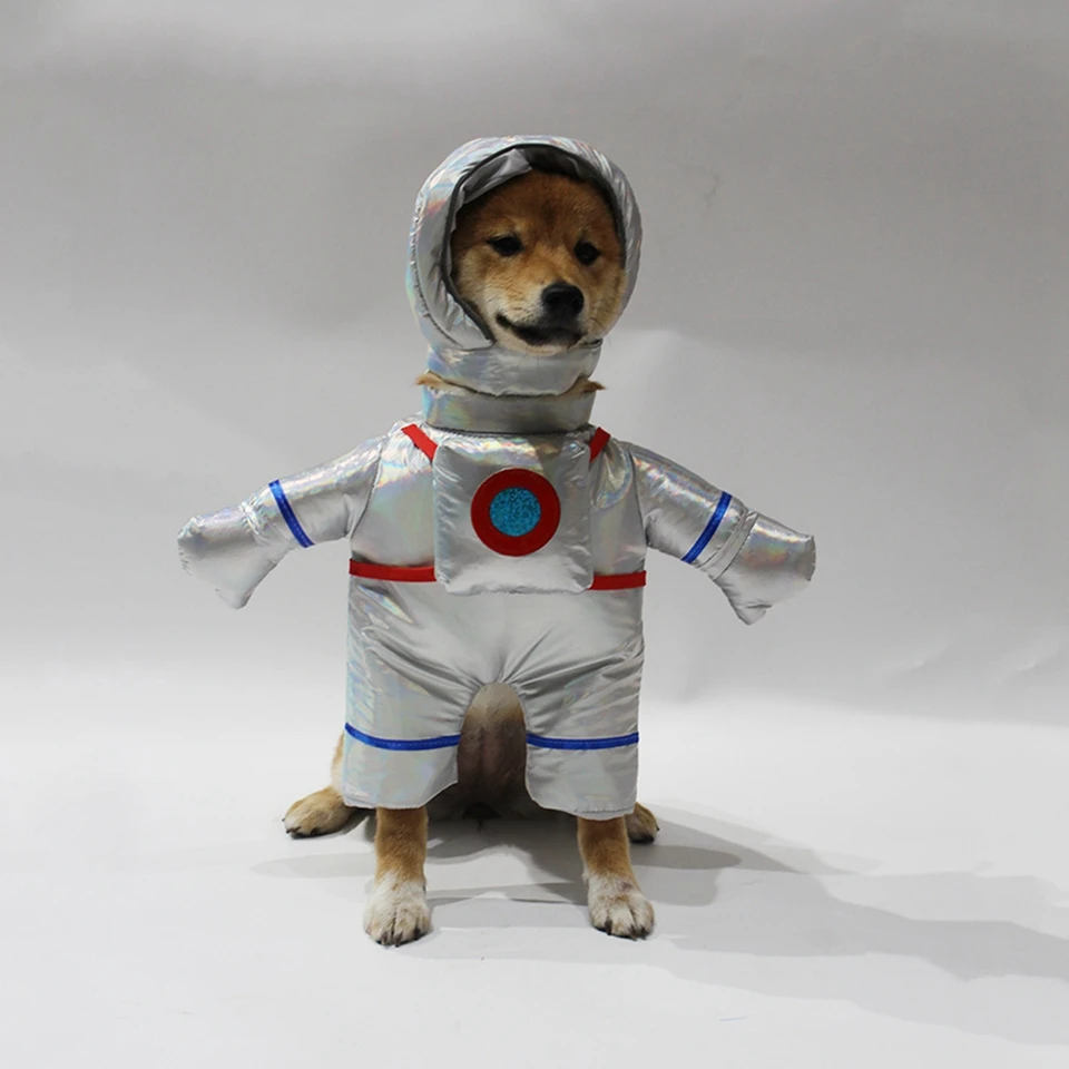 Costume Da Astronauta Per Cani E Gatti - Divertente, Con Cappello, Per Halloween E Feste - Foto 11