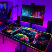 Gamepad pattern Mouse Pad XXL RGB Gaming MousePad HD Gamer Accessories Large LED Light MousePads PC Computer Carpet With Backlit - Image 2