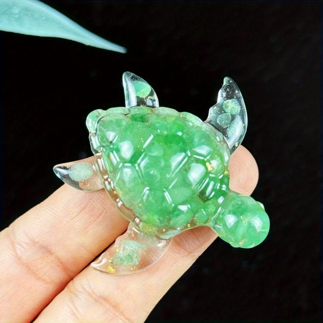 Crystal Resin Turtle Decorative Item - Handcrafted Turtle Gift