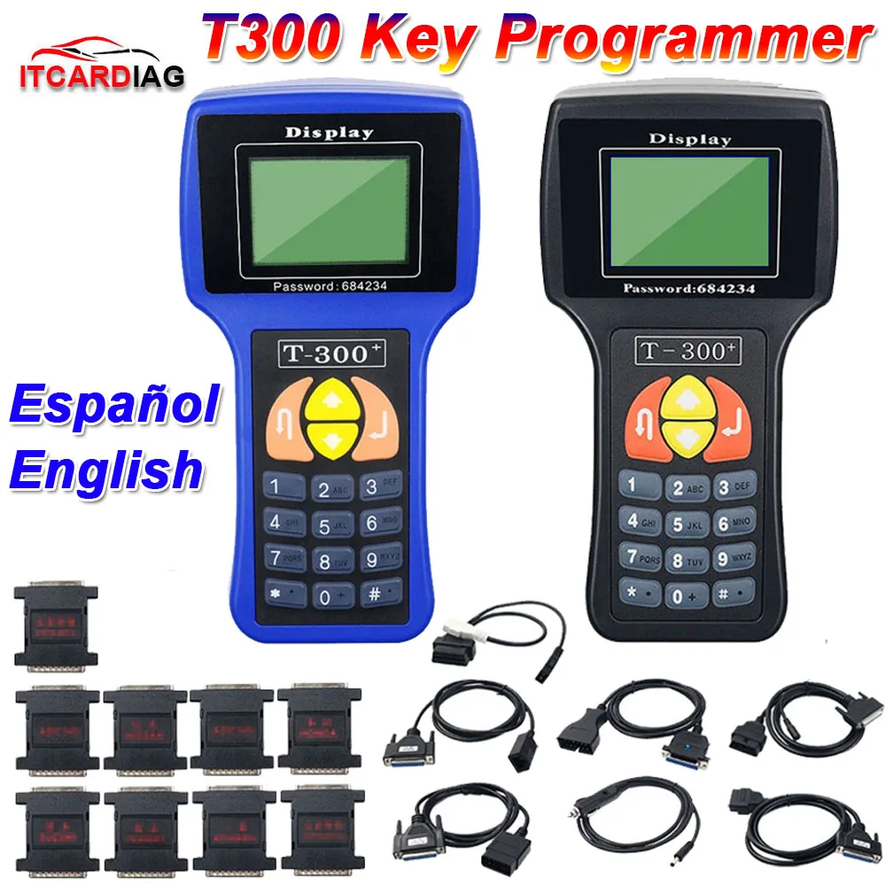 T-300 V22.9 Professional T Code Auto Key Programmer T300 Key Maker Supporto Transponder Automatico Multi Brand Cars Inglese O Spagnolo