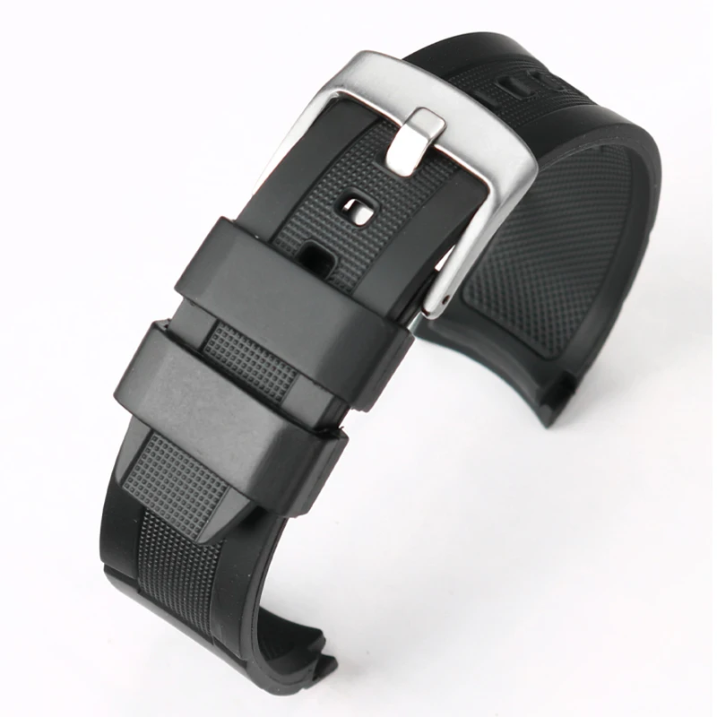 Enhanced Silicone Rubber Watchband 22mm - Waterproof Sport Strap