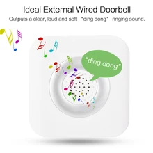 

12V Wired Doorbell 4 Core Door Bell Alarm For Home Office Access Control System Home Dedicated Doorbell White