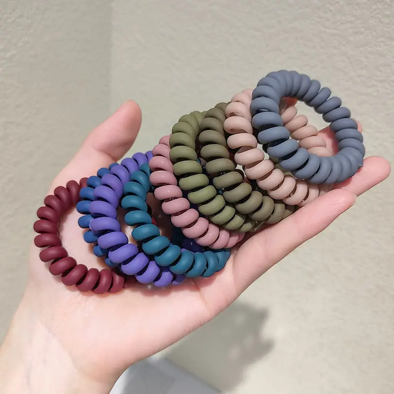 

5-10PCS Frosted Colored Black Elastic Hair Bands For Girls Headwear Ponytail Holder Rubber Bands Women Hair Accessories