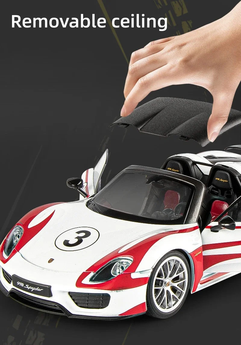 【新品未使用】MINICHAMPS 1/18　ポルシェ 918 スパイダー 1/18 Minichamps Porsche 918 Spyder #3 Diecast Car Model Limited