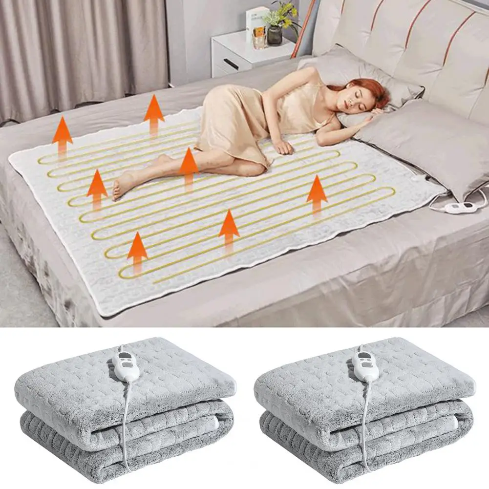 3-speed Temperature Electric Blanket Machine Washable Heated Bed Blanket  Thermal Pad Sleeping Quilt for Living Room - AliExpress