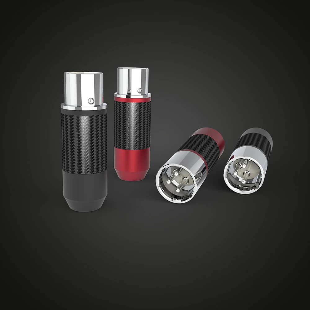 VIBORG-XM203AG XF203AG 순수 실버 3Pin XLR 플러그 Hifi 오디오 마이크 케이블, 솔리드 실버 밸런스 잭 커넥터