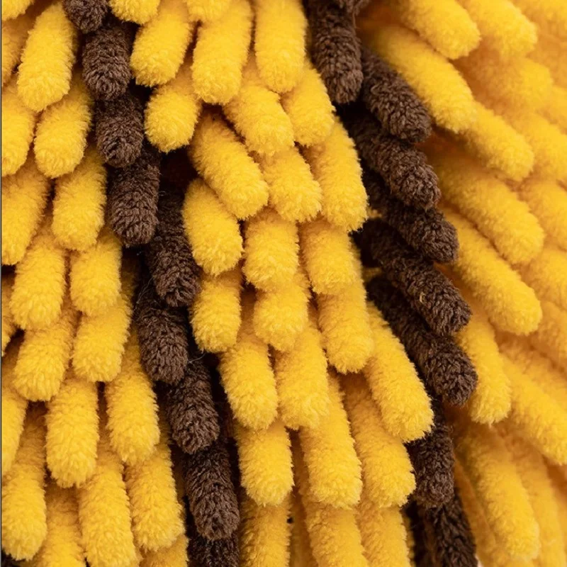 Hand Towels Chenille Kitchen Bathroom Cartoon Bee Shape Hanging Loops Quick Dry Soft Absorbent
