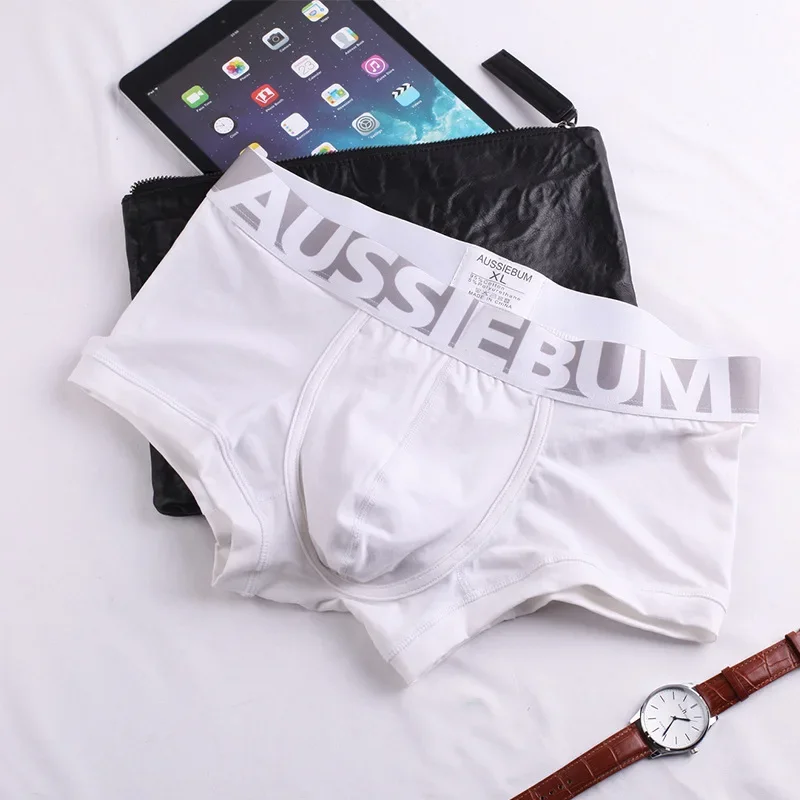 Men's underwear cotton elastic breathable waist four corners fashionable panties men's flat pants 5