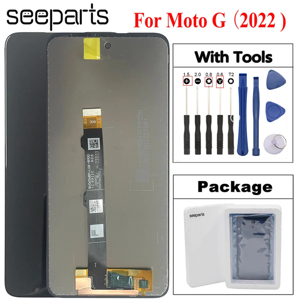 

Tested Working 6.5'' For Motorola Moto G 2022 LCD Display With Touch Screen Digitizer Assambly For Moto G 5G 2022 Display