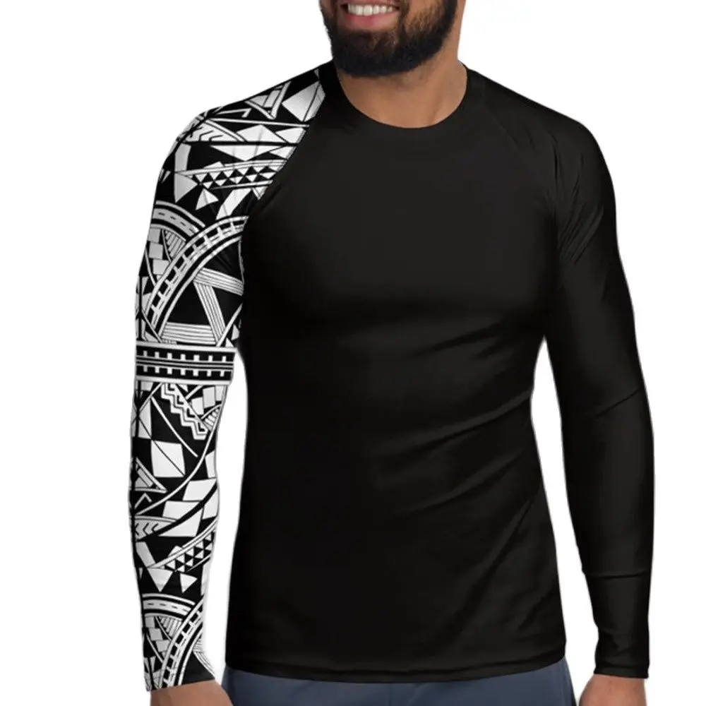 남성용 긴팔 서핑 수영복, 해변 UV 차단 수영복, 래쉬가드, 다이빙 수영복, 래쉬가드 티셔츠 