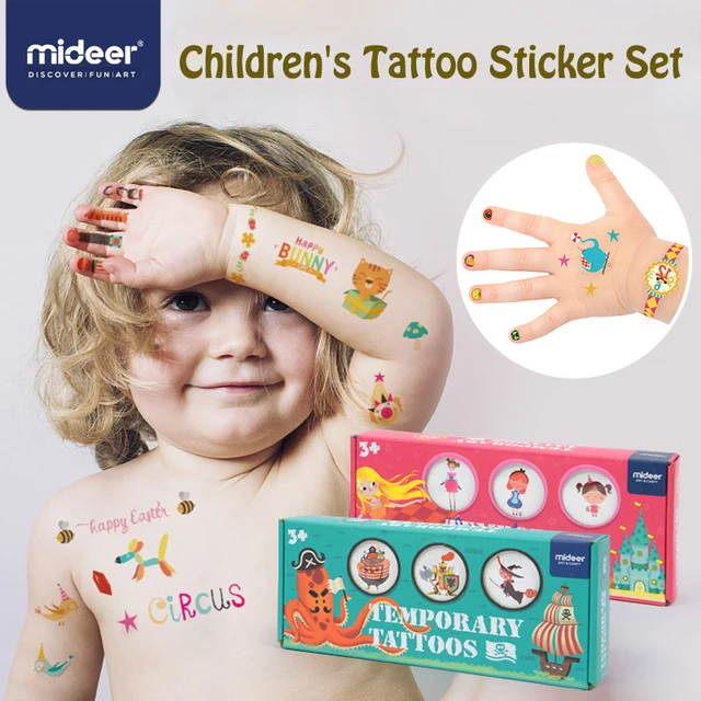 MiDeer Baby Stickers Tattoo Stickers Children Cartoon Toy 3Y+ Colorful Garden  234pcs Finger Sticker Children's Toy Gifts
