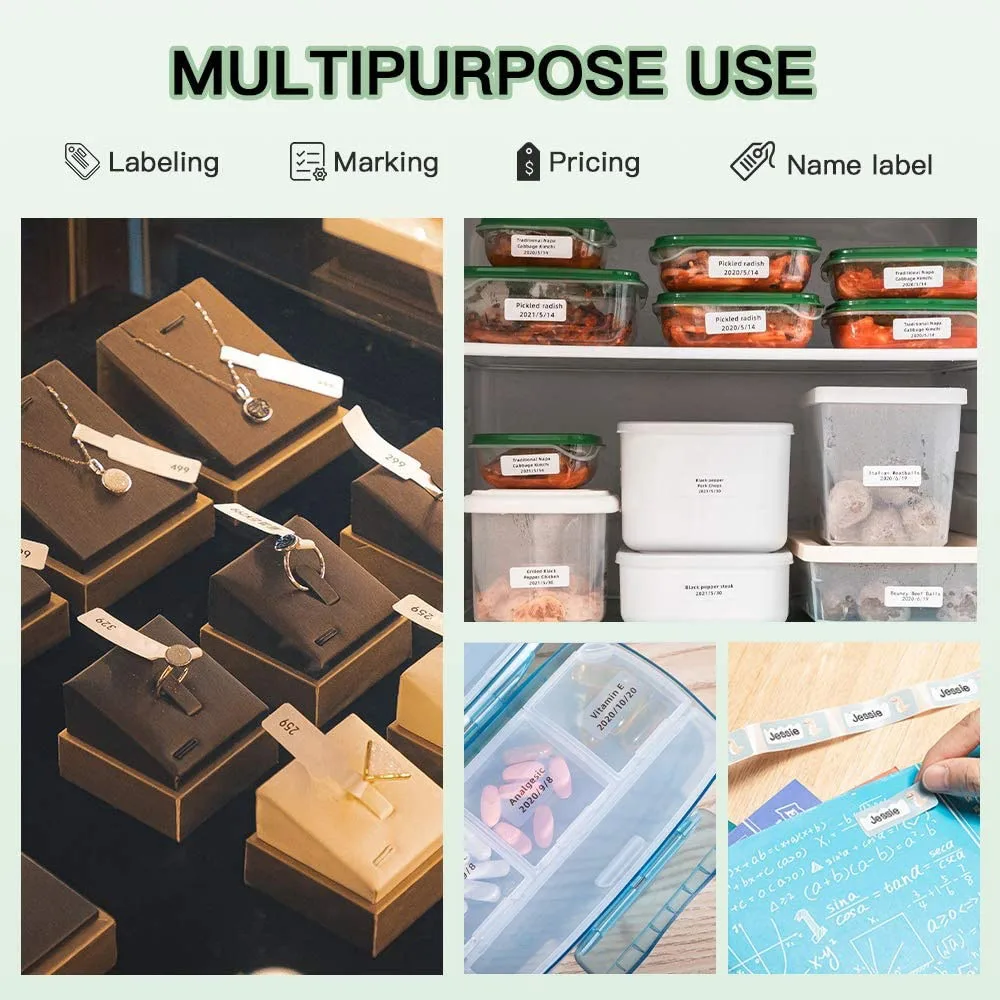 Mini Label Printer Paper - Waterproof, Oilproof, Scratch-Resistant Laser Stickers