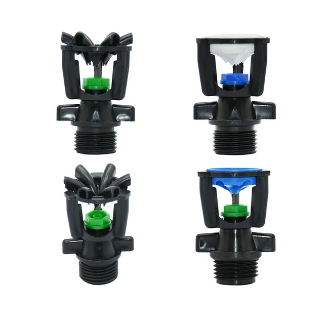 360 Degree Rotating Jet Sprinklers Double Outlet Rocker Nozzles1/2" Male Thread For Garden Farm Lawn Irrigation 2