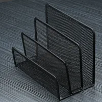 Papers Trays Notebook Stand Rack Desk 3-layer Black Metal Iron Mesh Holder for Magazine Document File Book Rack Organizer Office 3