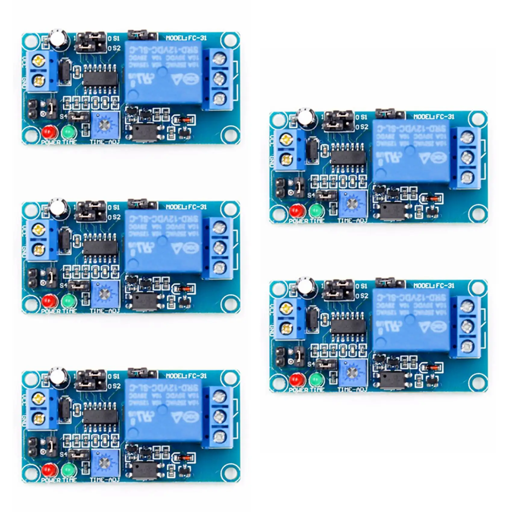 

5X 12V DC Delay Relay Delay Turn On / Delay Turn Off Switch Module with Timer