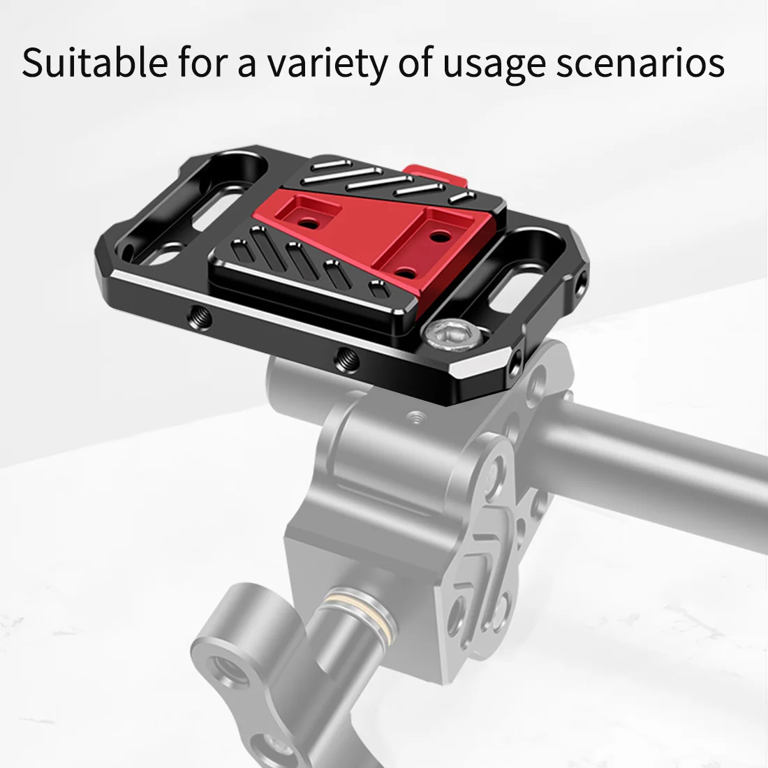 Aluminium-Schnellverschluss-V-Lock-V-Mount-Batterie mit fester Grundplatte und 15-mm-Stabklemme für DSLR-Kameras folgen der Fokussierung – Detail 5