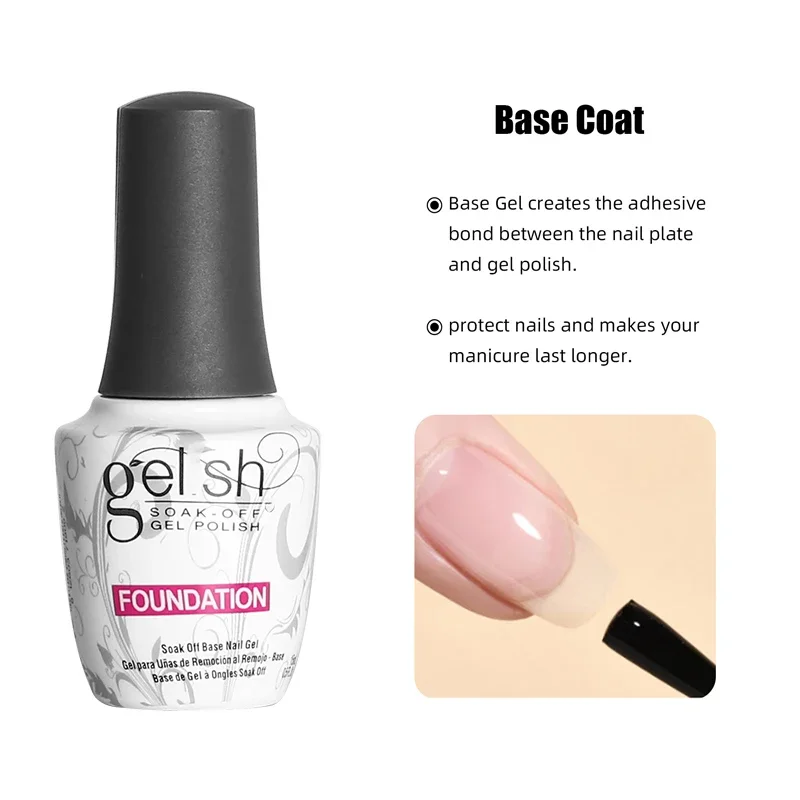 

15mL UV Gel Nail Polish Clear Base Coat No Cleanse Top Coat Nail Art Primer Semi-permanent UV Varnish