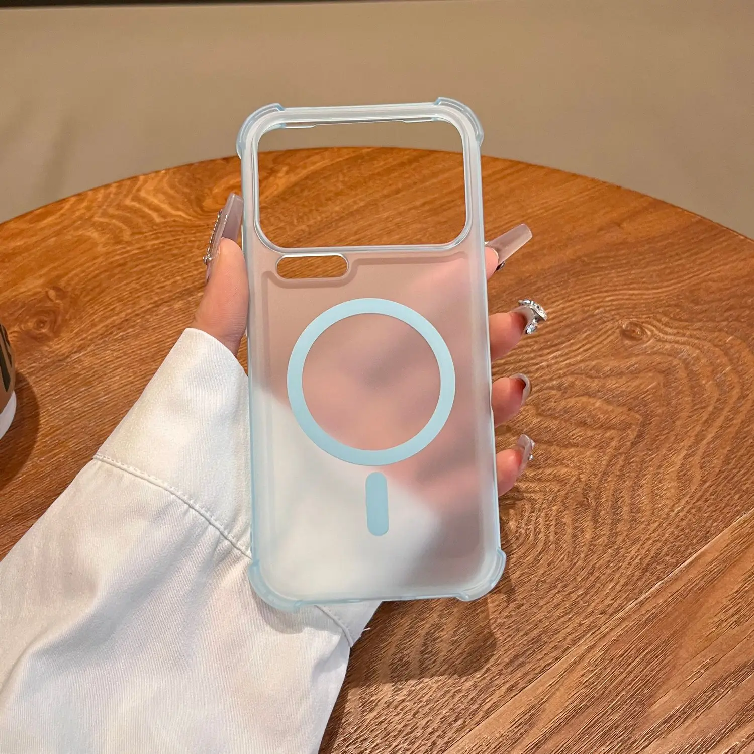 Translucent Frosted Magnetic Shockproof Matte Silicone Case