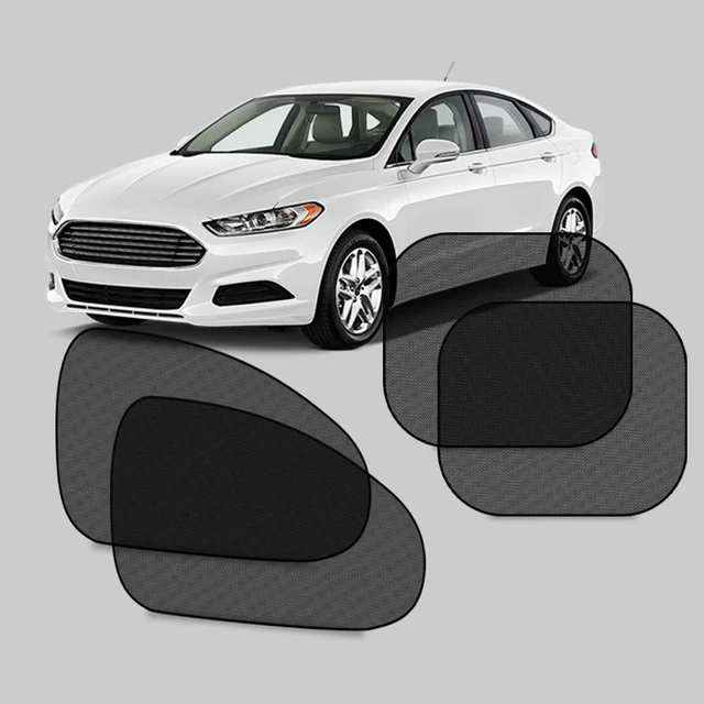 SEAMETAL 2pcs Car Side Window Sunshade Curtain Front Rear Window Sun Shade Protection Cover Suction Cup UV Blocking Car Curtains 3