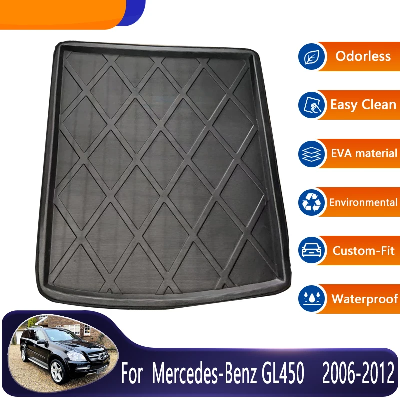 

Car Trunk Mats For Mercedes Benz GL450 2006 2007 2008 2009 2010 2011 2012 Car Anti-dirty Trunk Pads Accessories 3D EVA Material