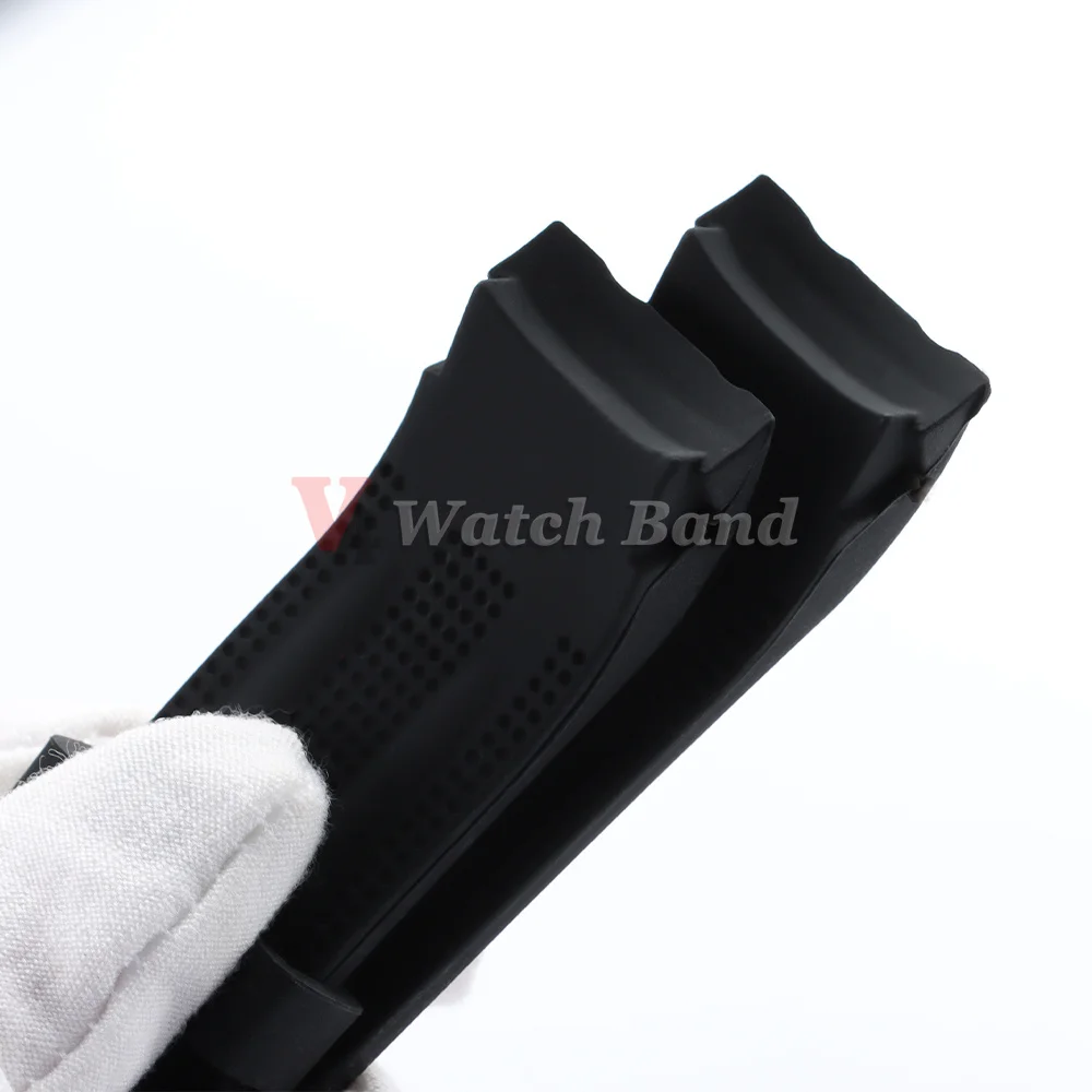 Premium Thick Soft Silicone Watch Band - Sport Waterproof Wrist Strap with Curved Ends