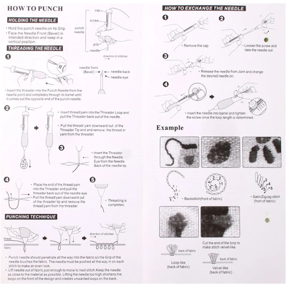 Buttons Magic Punch Needle For Embroidery Knit Punch Needle Kits Needlework Stitching Set Embroidery Knitting Poke Pin Pen Sewing Tools sewing supply shop