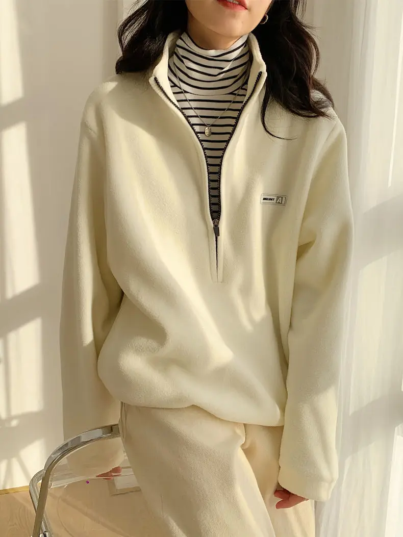 Warm Fleece Women Casual Sweatshirt