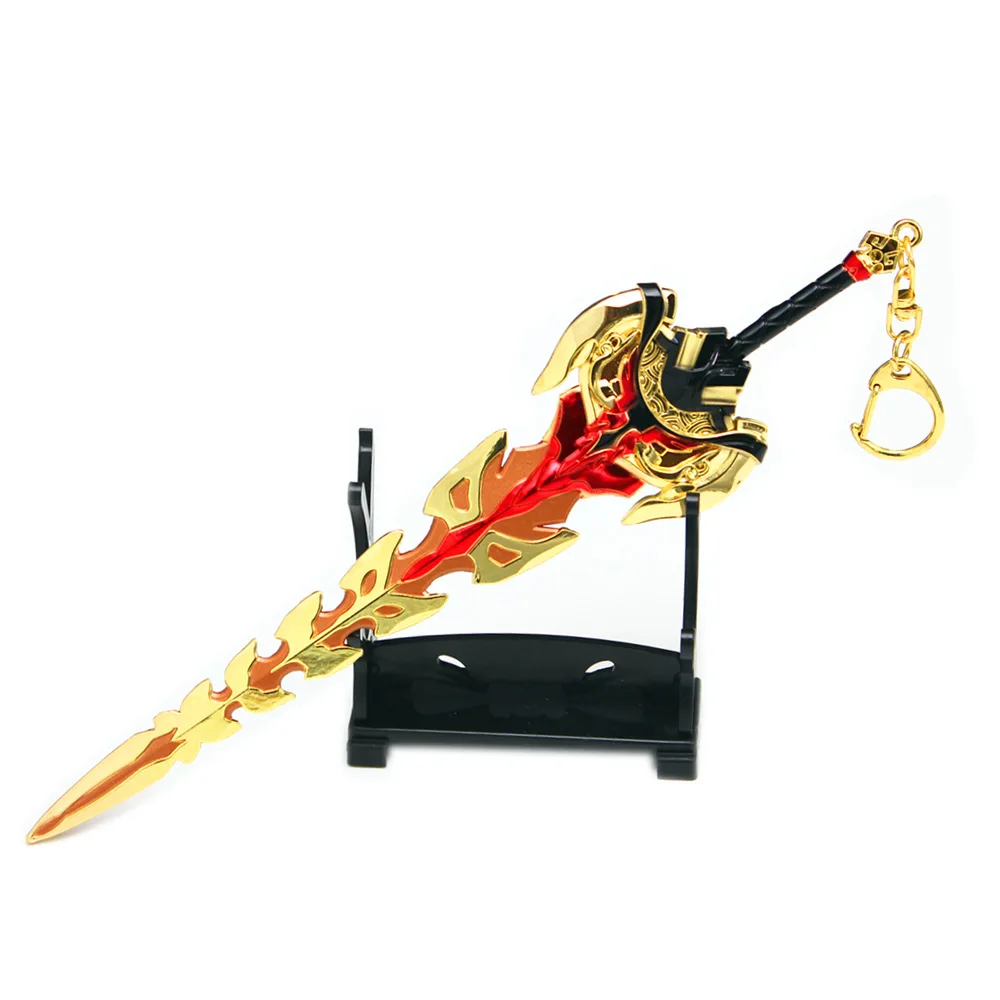 20cm Serpent Spine Genshin Impact Arataki Itto Chinese Mobile Game Peripherals Metal Two Handed Sword Weapons Model Toys for Boy genshin impact around hollowed metal bookmarks anime character bookmarks stationery