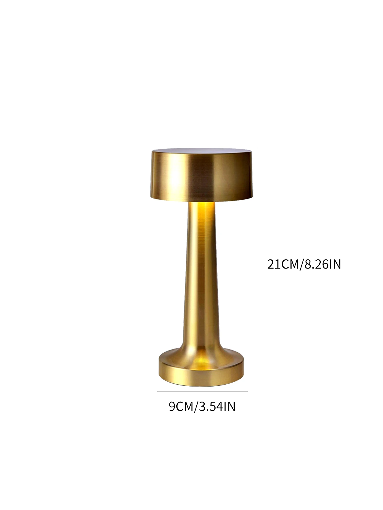 휴대용 금속 LED 데스크 램프, 터치 센서 포함, 3 색 온도 디밍, 충전식 침실, 침대 옆 램프, 바