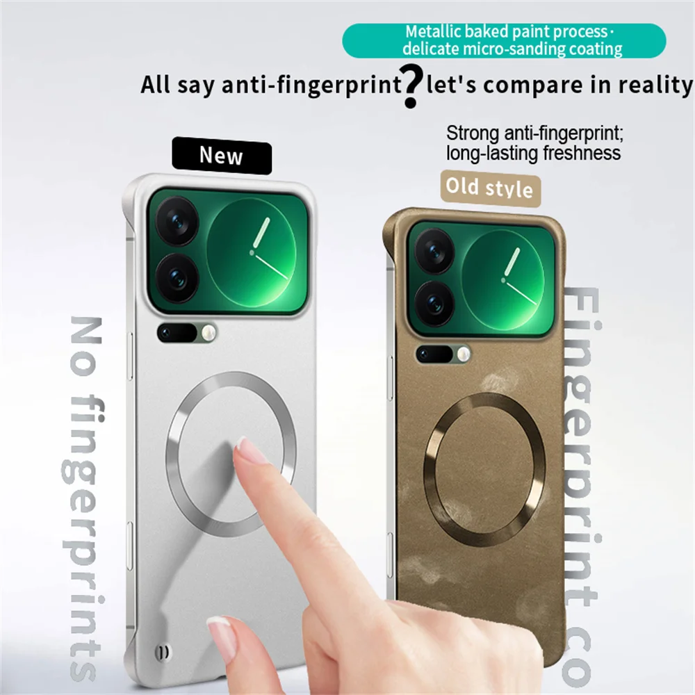 Luxury Plating Metallic Frameless Magnetic Phone Case - Ultra-thin Cover