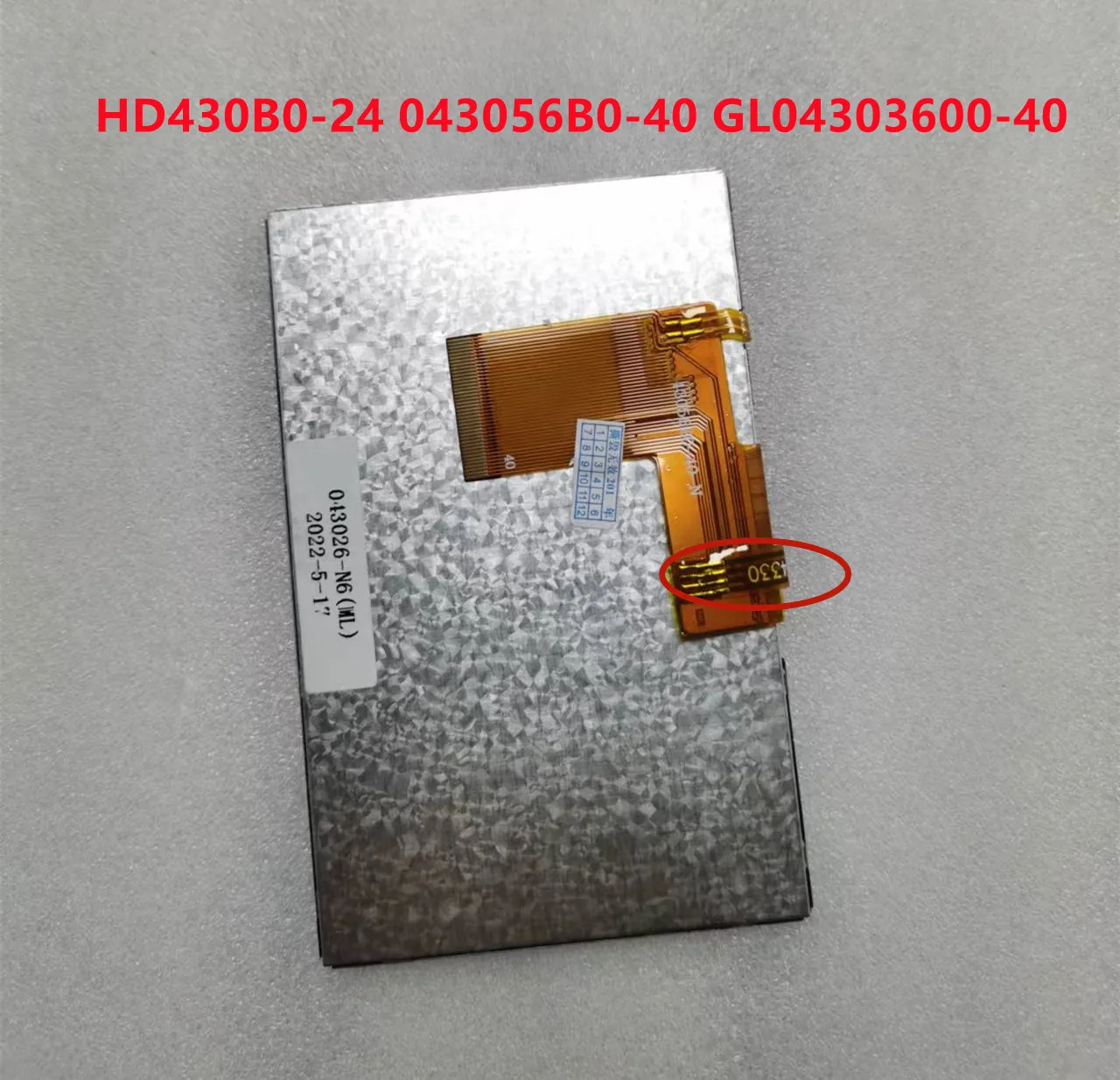 Tela Comum da Exposição do Lcd de Tft 40 Pin Gl043056b040 Hd430b024 043056b0-40 Gl04303600-40 Znl043t702-p40 480rgb* 272 4.3 - Imagem 5