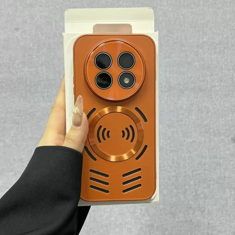 Enhanced Magnetic Matte Shockproof Phone Cover with Heat Dissipation